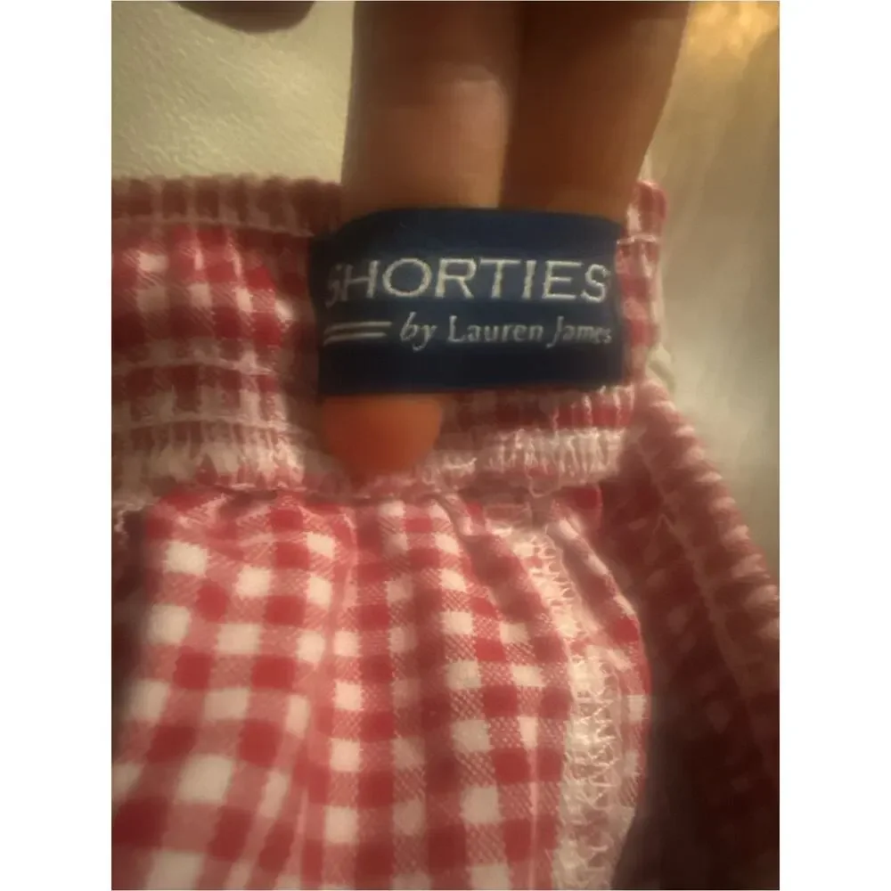 Y2K Shorties by Lauren James Americana Gingham Running Shorts USA Stars Size S